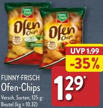 Aldi Nord FUNNY-FRISCH Ofen-Chips 125 g Beutel Angebot