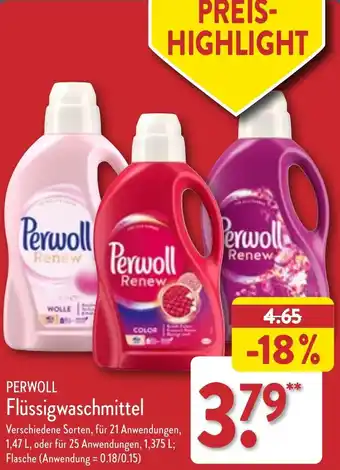 Aldi Nord PERWOLL Flüssigwaschmittel Angebot