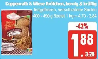 Edeka Coppenrath & Wiese Brötchen, kernig & kräftig 400-490 g Beutel Angebot