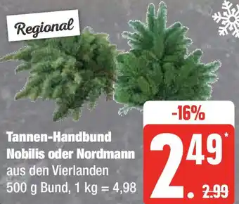 Edeka Tannen-Handbund Nobilis oder Nordmann 500 g Bund Angebot