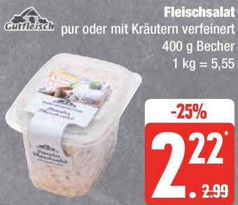 Edeka Gutfleisch Fleischsalat 400 g Becher Angebot