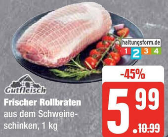 Edeka Gutfleisch Frischer Rollbraten 1 kg Angebot