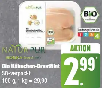 Edeka NATUR PUR Bio Hähnchen-Brustfilet 100 g Angebot