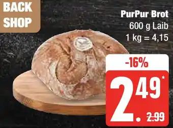 Edeka PurPur Brot 600 g Laib Angebot