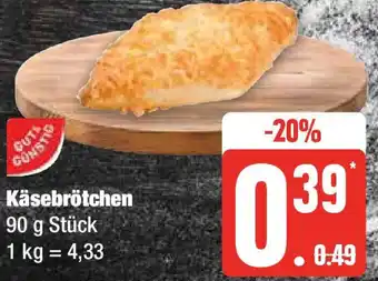 Edeka Gut & Günstig Käsebrötchen 90 g Stück Angebot