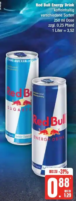 Edeka Red Bull Energy Drink 250 ml Dose Angebot