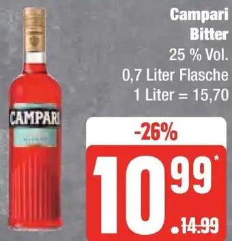 Edeka Campari Bitter 0,7 Liter Flasche Angebot