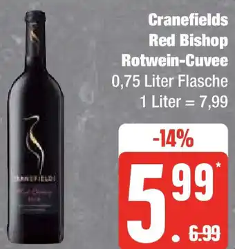 Edeka Cranefields Red Bishop Rotwein-Cuvee 0,75 Liter Flasche Angebot