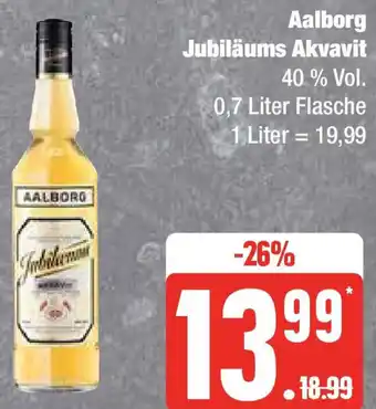 Edeka Aalborg Jubiläums Akvavit 0,7 Liter Flasche Angebot