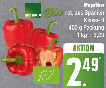 Marktkauf EDEKA Bio Paprika 400 g Packung Angebot