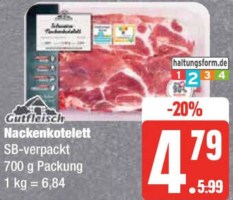 Marktkauf Gutfleisch Nackenkotelett 700 g Packung Angebot