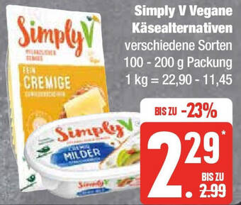 Marktkauf Simply V Vegane Käsealternativen 100 - 200 g Packung Angebot