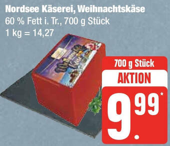 Marktkauf Nordsee Käserei, Weihnachtskäse 700 g Stück Angebot