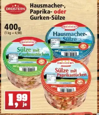 Thomas Philipps Dreistern Hausmacher, Paprika oder Gurken Sülze 400g Angebot