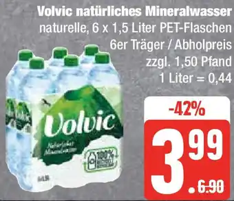 Marktkauf Volvic natürliches Mineralwasser 6 x 1,5 Liter PET-Flaschen Angebot