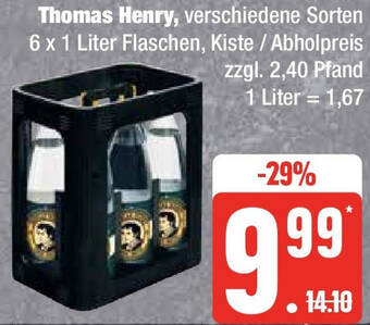 Marktkauf Thomas Henry 6 x 1 Liter Flaschen Angebot
