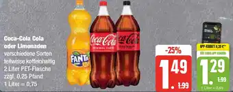 Marktkauf Coca-Cola Cola oder Limonaden 2 Liter PET Flasche Angebot