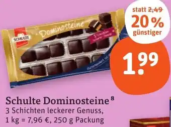 tegut Schulte Dominosteine 250 g Packung Angebot