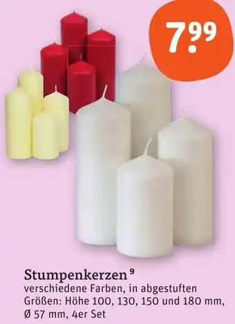 tegut Stumpenkerzen Angebot