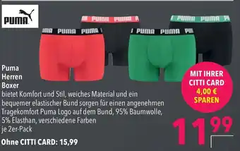 CITTI Markt Puma Herren Boxer 2er-Pack Angebot