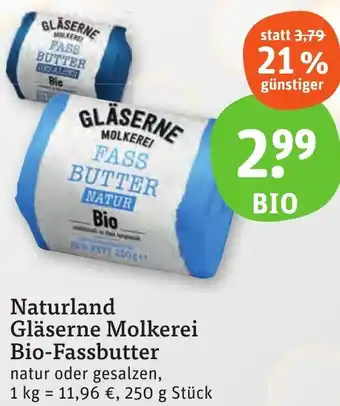 tegut Naturland Gläserne Molkerei Bio-Fassbutter 250 g Angebot