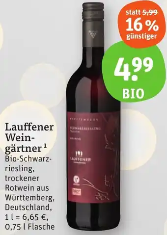 tegut Lauffener Weingärtner 0,75 L Flasche Angebot