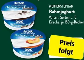 Aldi Süd WEIHENSTEPHAN Rahmjoghurt 150 g Becher Angebot