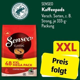 Aldi Süd SENSEO Kaffeepads 333 g Packung Angebot