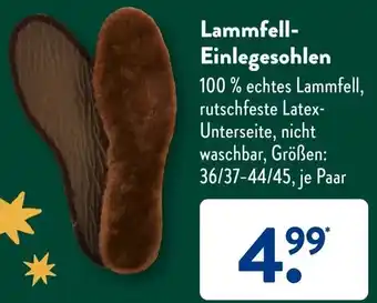 Aldi Süd Lammfell Einlegesohlen Angebot