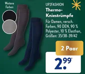 Aldi Süd UP2FASHION Thermo-Kniestrümpfe 2 Paar Angebot