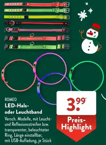 Aldi Süd ROMEO LED-Hals oder Leuchtband Angebot