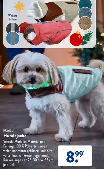 Aldi Süd ROMEO Hundejacke Angebot