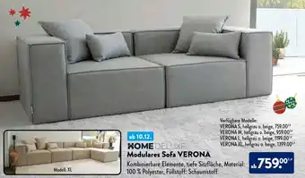 Aldi Süd HOME DELUXE Modulares Sofa VERONA Angebot