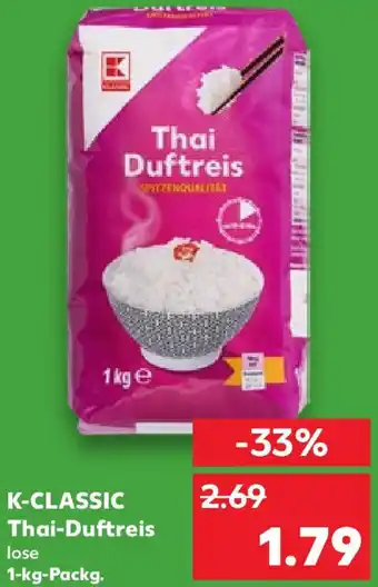 Kaufland K-CLASSIC Thai-Duftreis 1 kg Packg. Angebot