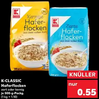 Kaufland K-CLASSIC Haferflocken 500 g Packg. Angebot