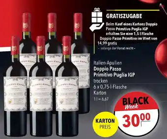 CITTI Markt Doppio Passo Primitivo Puglia IGP 6*750ml Angebot