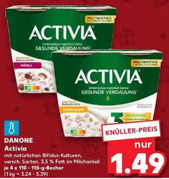 Kaufland DANONE Activia 4 x 110-115 g Becher Angebot