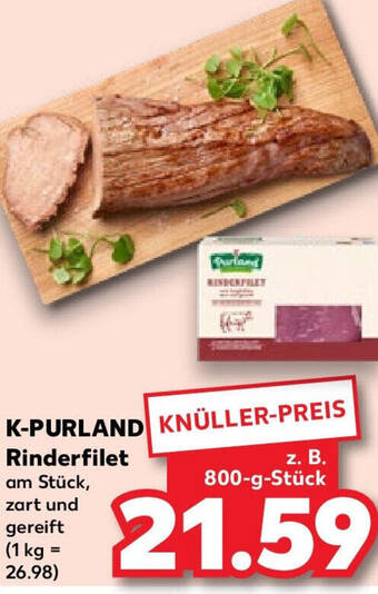 Kaufland K-PURLAND Rinderfilet 800-g-Stück Angebot