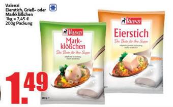 Ihr Frischmarkt Valenzi Eierstich, Grieß- oder Markklößchen 200g Packung Angebot