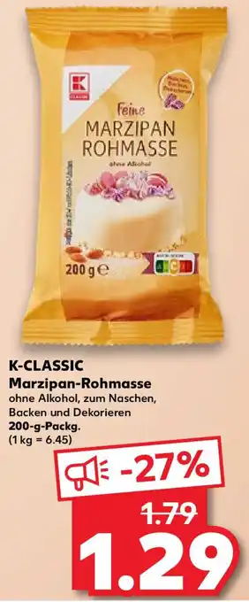 Kaufland K-CLASSIC Marzipan-Rohmasse 200 g Packg. Angebot