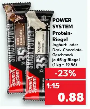 Kaufland POWER SYSTEM Protein-Riegel Joghurt- oder Dark-Chocolate-Geschmack 45-g-Riegel Angebot