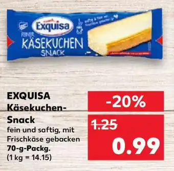 Kaufland EXQUISA Käsekuchen- Snack 70 g Packg. Angebot