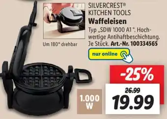 Lidl SILVERCREST KITCHEN TOOLS Waffeleisen ,,SDW 1000 A1" Angebot