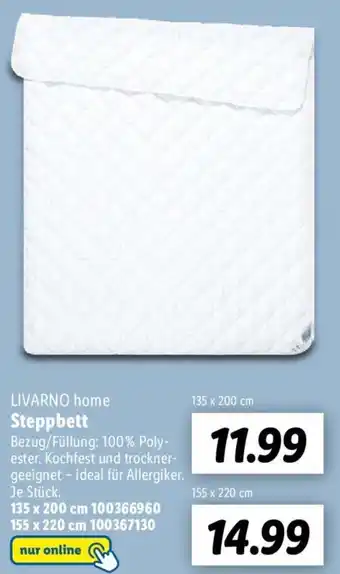 Lidl LIVARNO home Steppbett Angebot