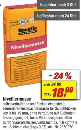 toom Baumarkt Racofix Nivelliermasse 20 kg Angebot