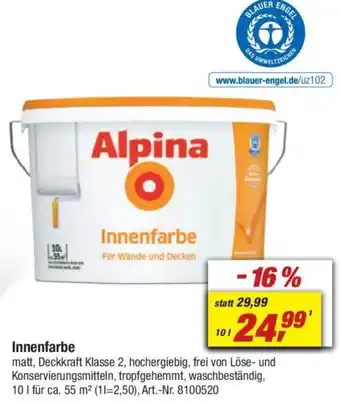 toom Baumarkt Alpina Innenfarbe 10 L Angebot