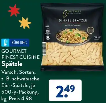 Aldi Süd GOURMET FINEST CUISINE Spätzle 500 g Packung Angebot