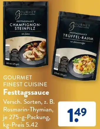 Aldi Süd GOURMET FINEST CUISINE Festtagssauce 275 g Packung Angebot