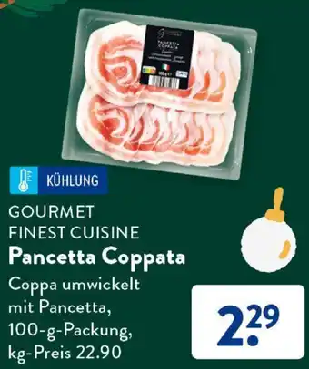 Aldi Süd GOURMET FINEST CUISINE Pancetta Coppata 100 g Packung Angebot