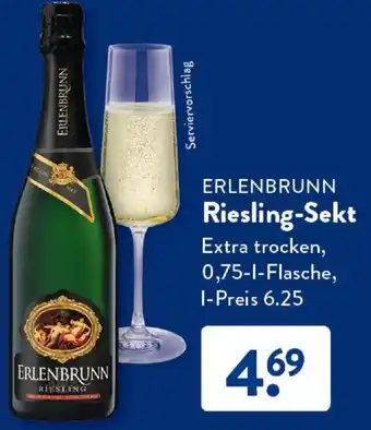 Aldi Süd ERLENBRUNN Riesling-Sekt 0,75 L Flasche Angebot